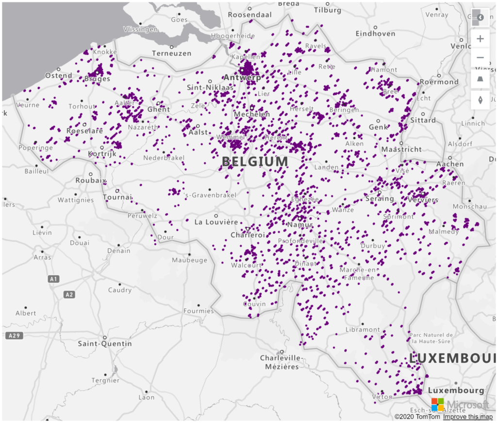 Belgium Geolocations Addresses for Power BI Tableau QlikView Qlik Sense Belgium Geolocations Addresses for Power BI Tableau QlikView Qlik Sense