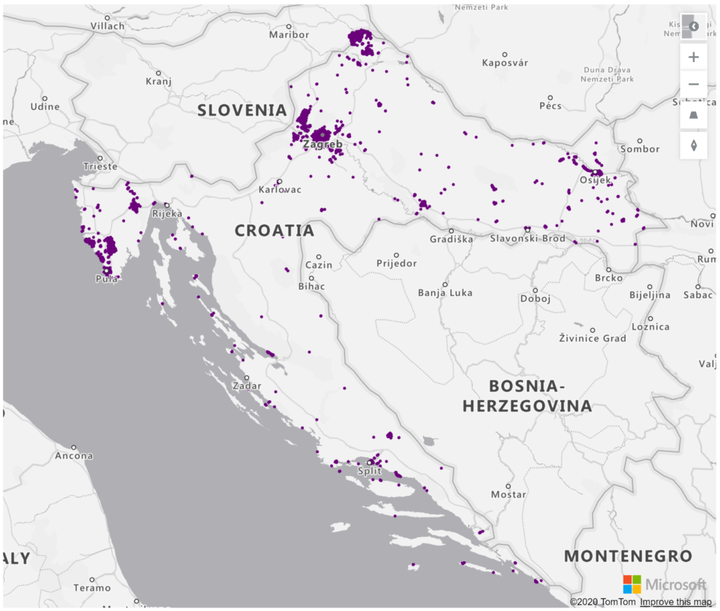 Croatia Geolocations Addresses for Power BI Tableau QlikView Qlik Sense Croatia Geolocations Addresses for Power BI Tableau QlikView Qlik Sense