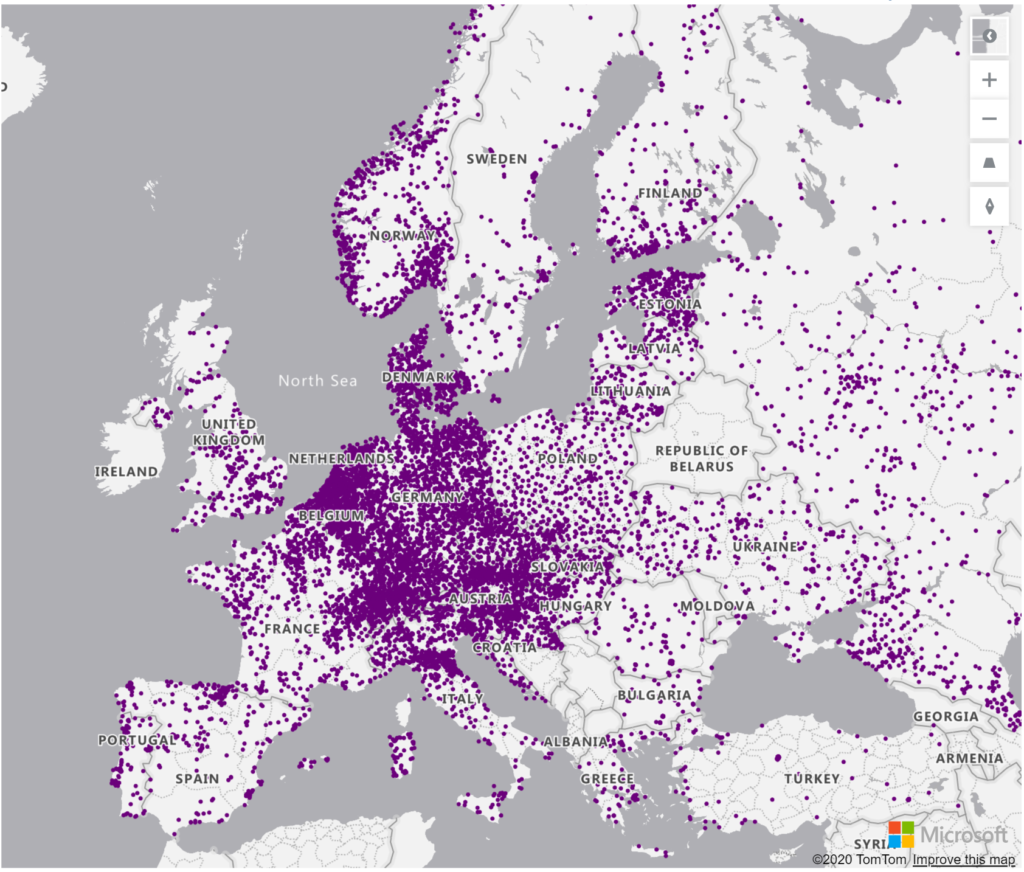 Europe Geolocations Addresses for Power BI Tableau QlikView Qlik Sense