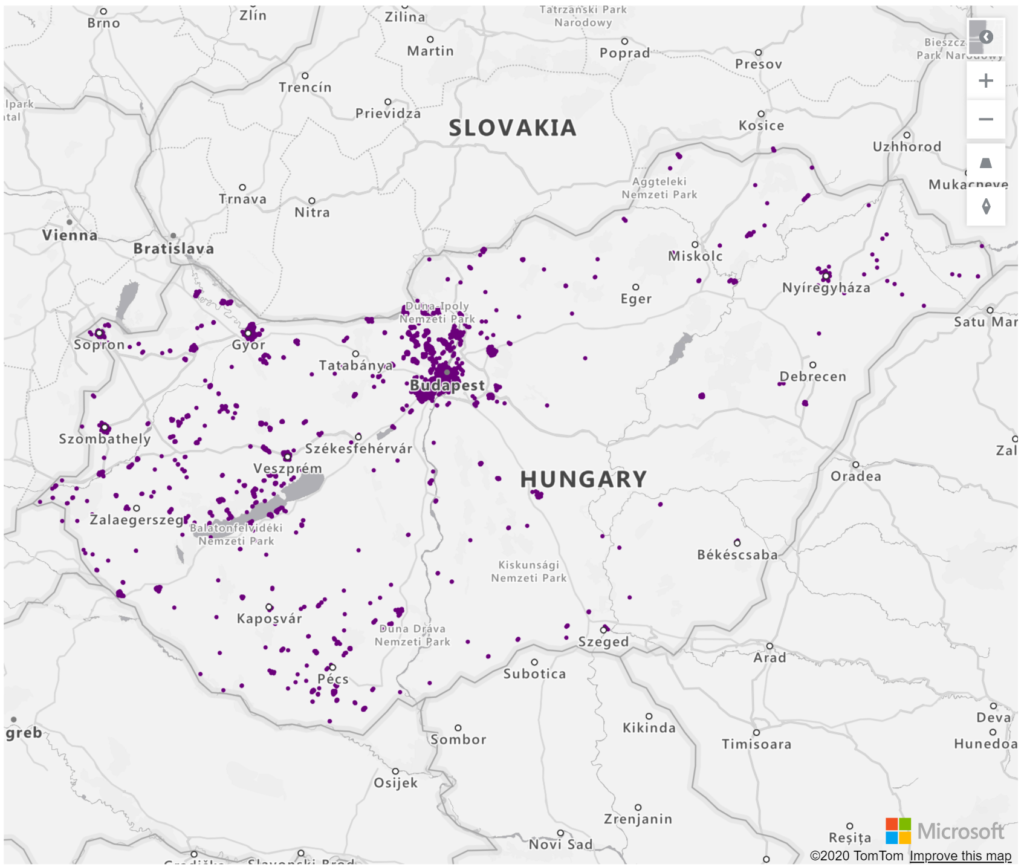Hungary Geolocations Addresses for Power BI Tableau QlikView Qlik Sense Hungary Geolocations Addresses for Power BI Tableau QlikView Qlik Sense