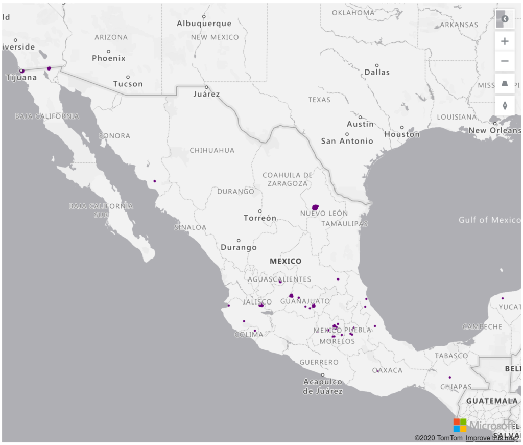 Mexico Geolocations Addresses for Power BI Tableau QlikView Qlik Sense
