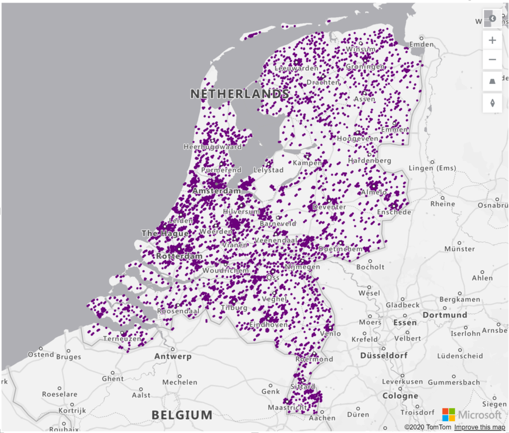 The Netherlands Geolocations Addresses for Power BI Tableau QlikView Qlik Sense