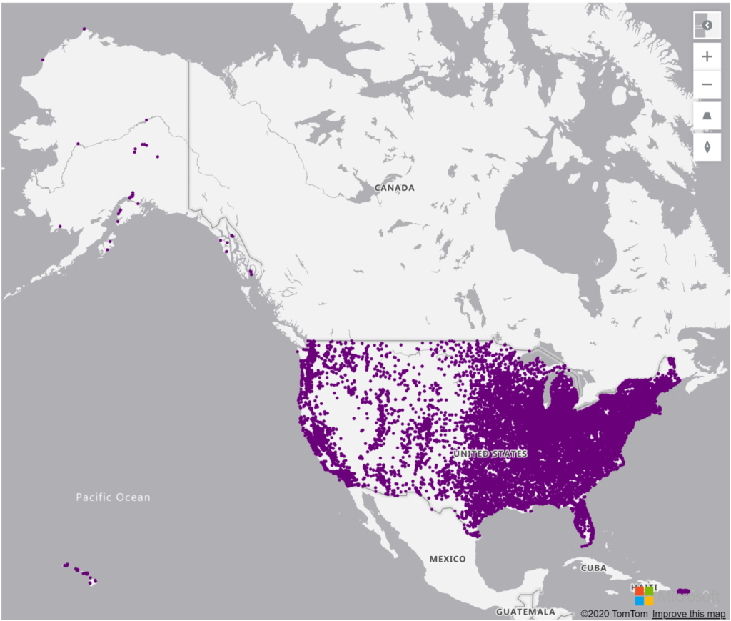 United States of America Geolocations Addresses for Power BI Tableau QlikView Qlik Sense